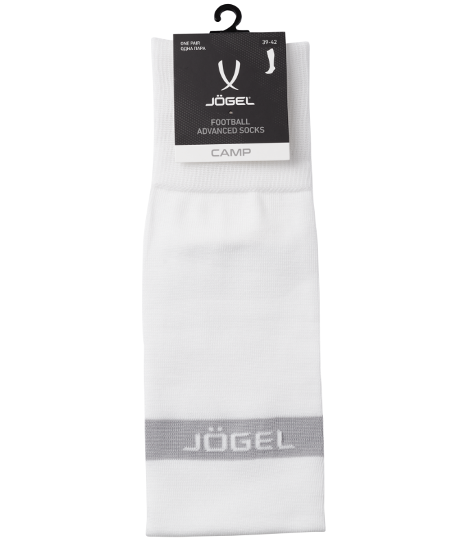 Гетры футбольные JÖGEL CAMP ADVANCED SOCKS 00, белый/серый, размер 35-38 ЦБ-00006317