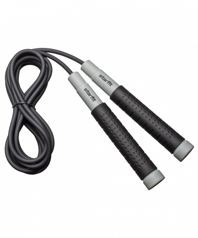 Скакалка RP-401, c силиконовыми ручками, 3 м, черный, Starfit ЦБ-00002558