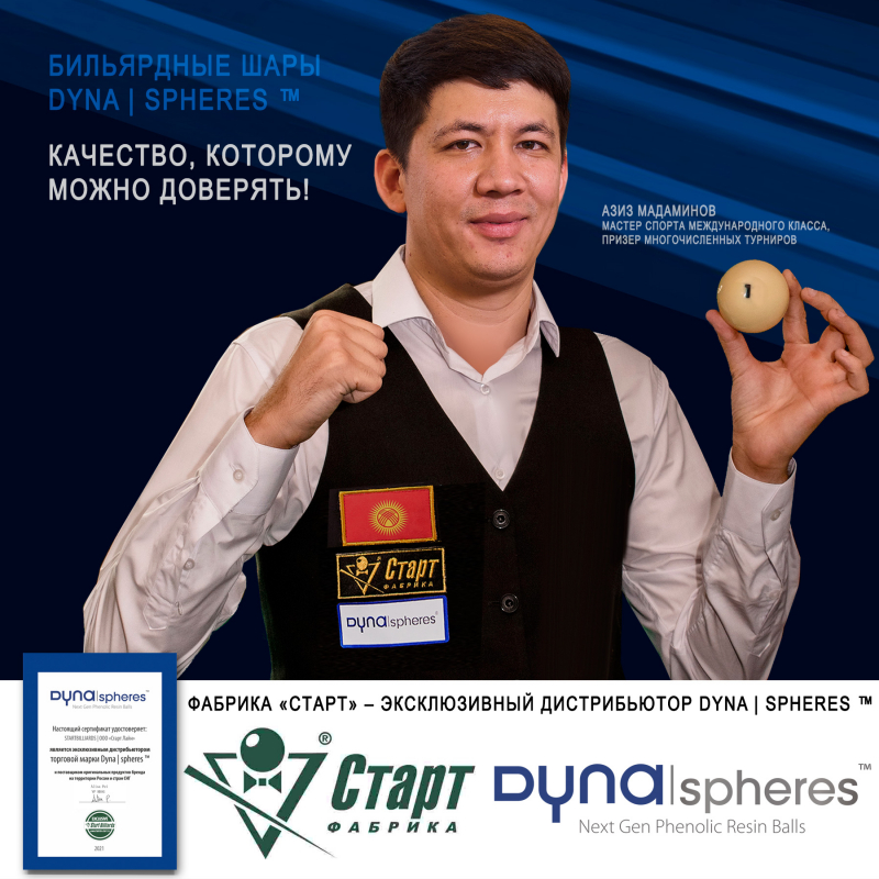 Биток Dynaspheres Prime Pyramid 67 мм Желтый с точками