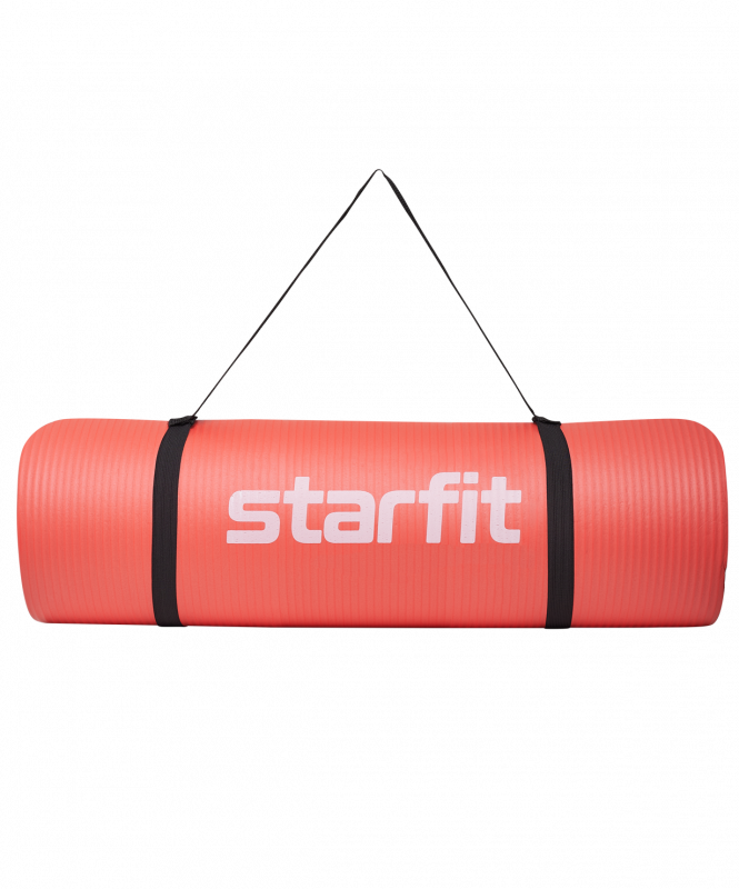 Коврик для йоги и фитнеса FM-301, NBR, 183x61x1.5 см, коралловый, Starfit УТ-00018923
