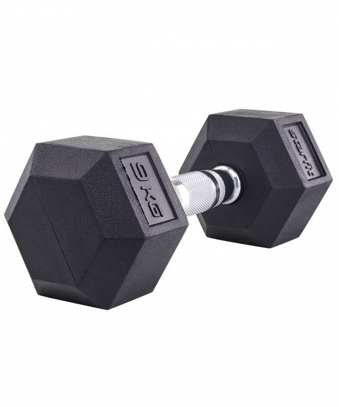 Гантель гексагональная DB-301 9 кг, обрезиненная, черный, Starfit УТ-00019790