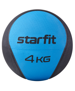 Медбол высокой плотности GB-702, 4 кг, синий, Starfit