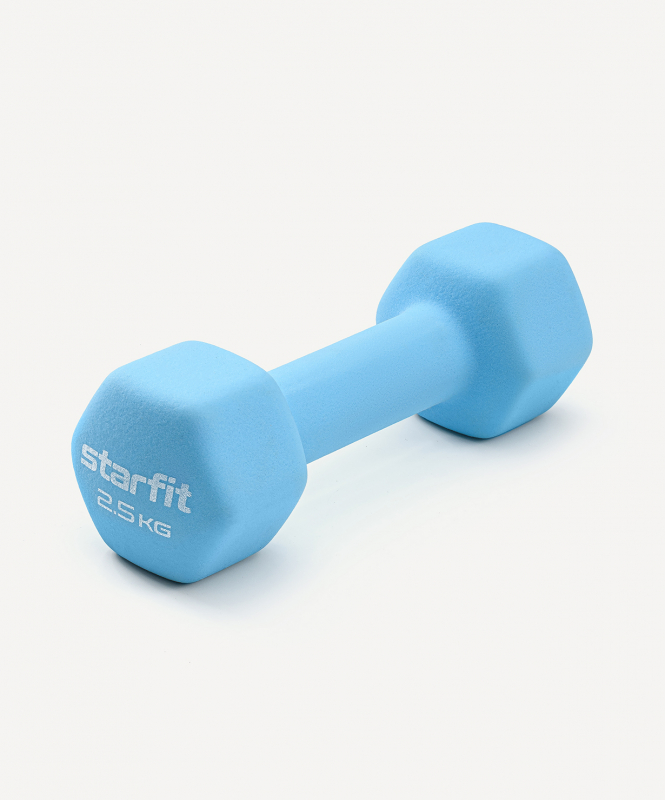 Гантель неопреновая DB-201 2.5 кг, синий пастель, Starfit ЦБ-00001428