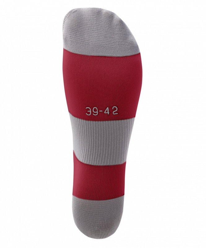 Гетры футбольные CAMP BASIC SOCKS, гранатовый/серый/белый, размер 28-31, Jögel УТ-00021432