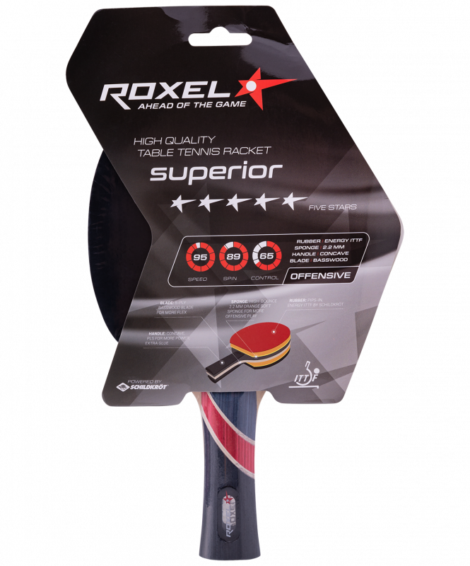 Ракетка для настольного тенниса 5* Superior, коническая, Roxel УТ-00015359