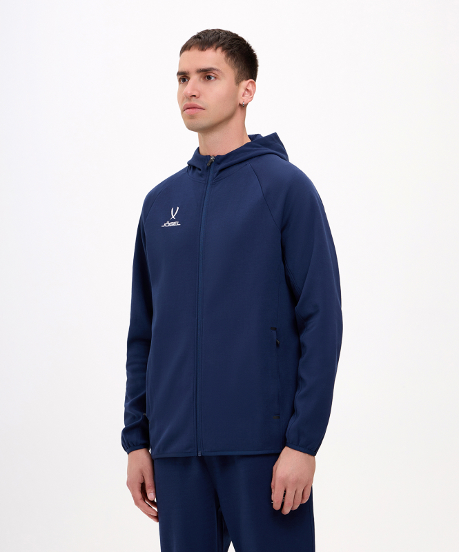 Худи на молнии ESSENTIAL Athlete Hooded FZ Jacket, темно-синий, размер YM, Jögel ЦБ-00003270