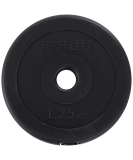 Диск пластиковый BB-203 1,25 кг, d=26 мм, черный, BaseFit