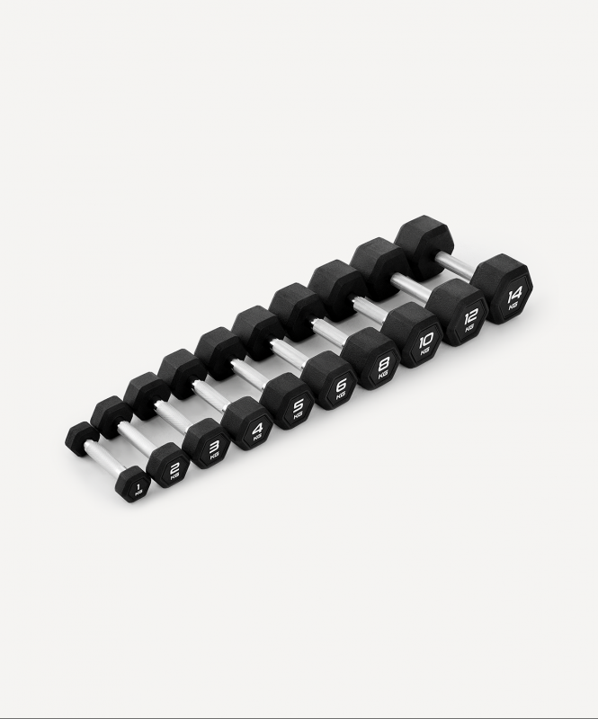 Гантель гексагональная DB-301PRO 3 кг, обрезиненная, черный, Starfit ЦБ-00003797