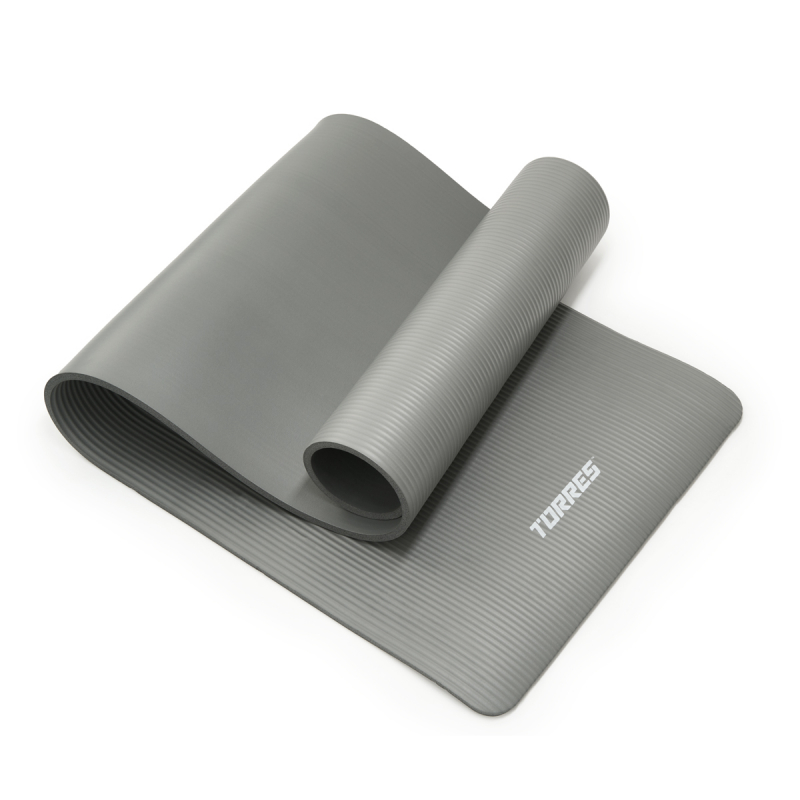 Коврик для йоги TORRES SOFT, YL10112, NBR(синт.каучук), толщина 1.2 см, серый