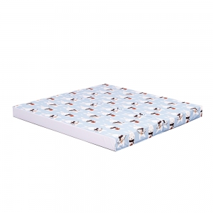 Мат (мягкий щит) принт Romana 1000*1000*100, в 2 сложения (Зайцы)