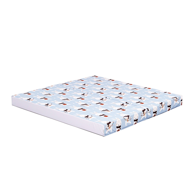 Мат (мягкий щит) принт Romana 1000*1000*100, в 2 сложения (Зайцы)