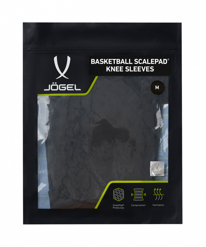 Наколенники баскетбольные с защитой ScalePad Knee Sleeves, черный, размер M, Jögel ЦБ-00004471
