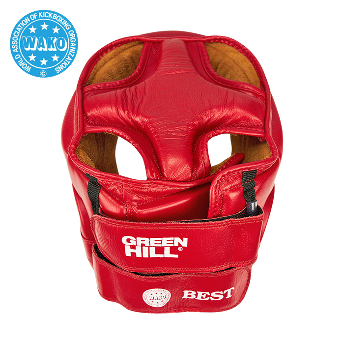 Кикбоксерский шлем BEST WAKO Approved красный Green Hill HGB-4016w XL