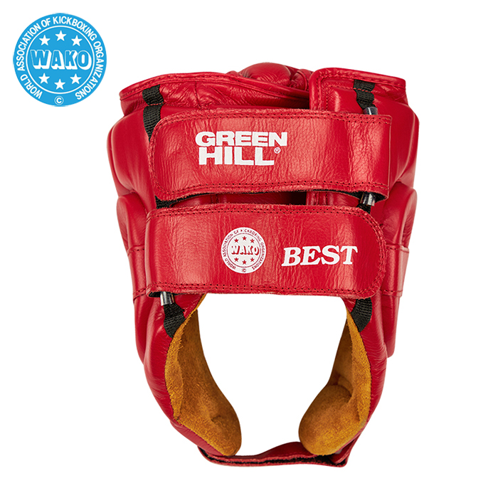 Кикбоксерский шлем BEST WAKO Approved красный Green Hill HGB-4016w XL