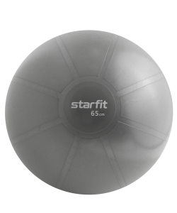 Фитбол высокой плотности STARFIT Pro GB-107 антивзрыв, 1200 гр, серый, 65 см