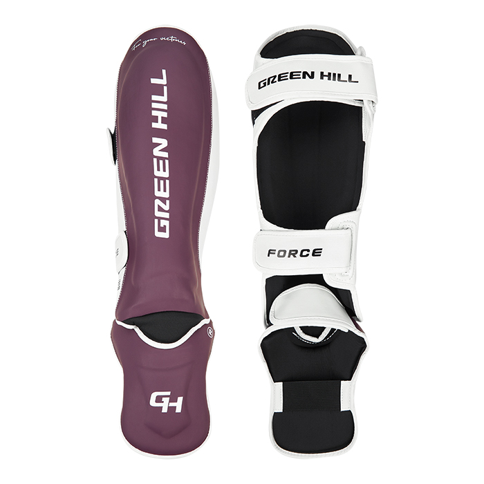 Защита голень-стопа Force 3D inject foam KK Фиолетово-белый Green Hill CNSGK-550 L