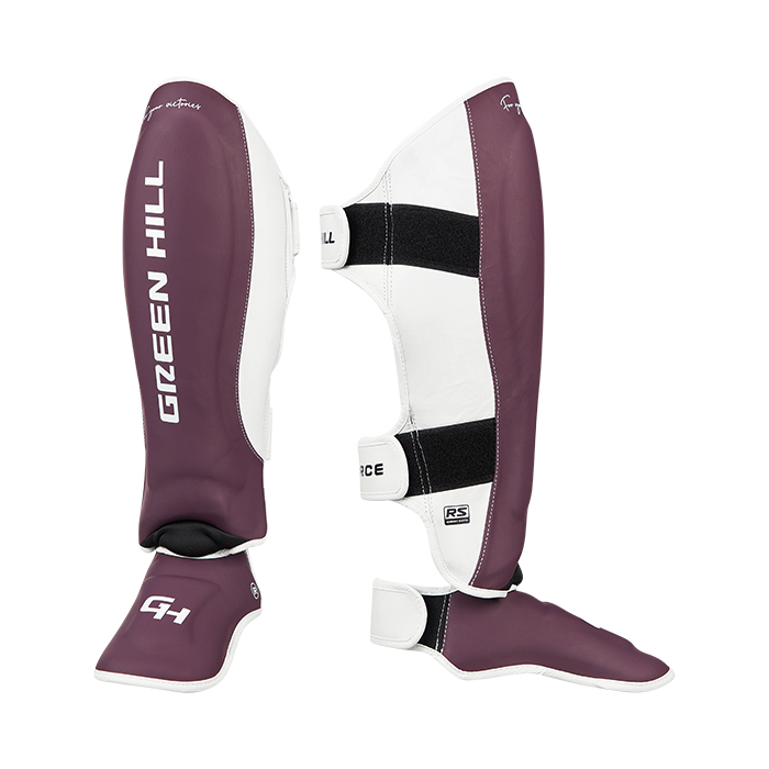 Защита голень-стопа Force 3D inject foam KK Фиолетово-белый Green Hill CNSGK-550 L