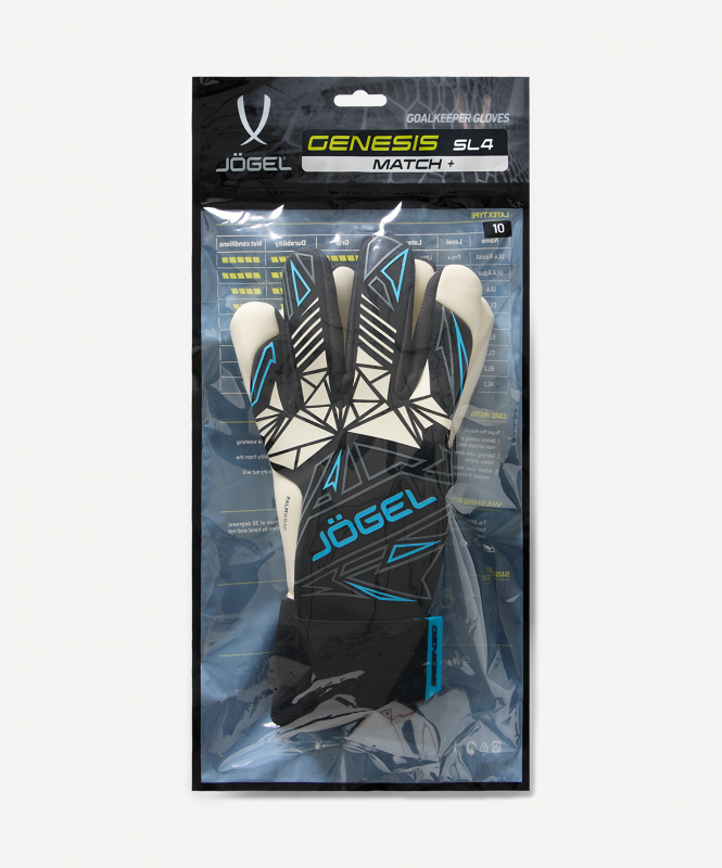 Перчатки вратарские JOGEL Genesis SL4 Negative hybrid, черный, размер 8,5 ЦБ-00007123