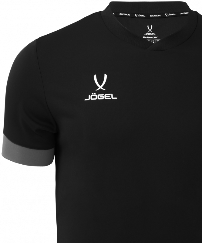Футболка игровая DIVISION PerFormDRY Union Jersey, черный/темно-серый/белый, размер L, Jögel УТ-00020589