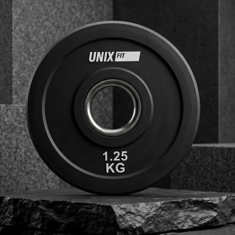 Диск обрезиненный UNIX Fit PRO 1.25 кг, 51 мм, 1 шт DG1_25RUBBK