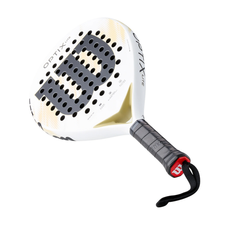 Ракетка для падела WILSON Optix V2 Lite WH, WR190711U2, для начин-х, стекловолокно, бело-черн-беж