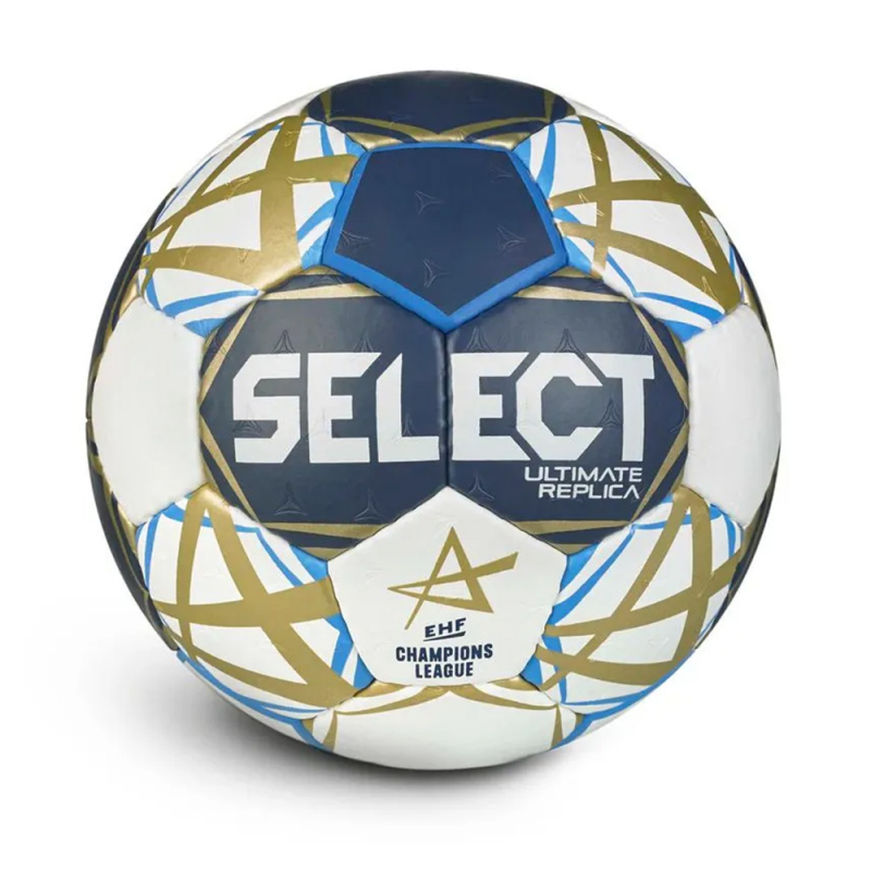 Мяч ганд. SELECT Ultimate Replica v25, 1671854209, размер 2 (Jr), EHF Appr, ПУ, руч.сш, тсине-бело-золот