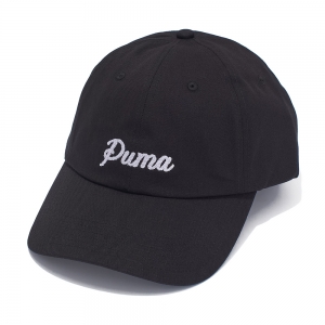 Бейсболка спорт. PUMA ESS Script Logo Dad Cap, 02703901, 100% хлопок, черный