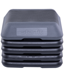 Степ-платформа SP-401 40х40х30 см, 5-уровневая, квадратная, с обрезиненным покрытием, Starfit