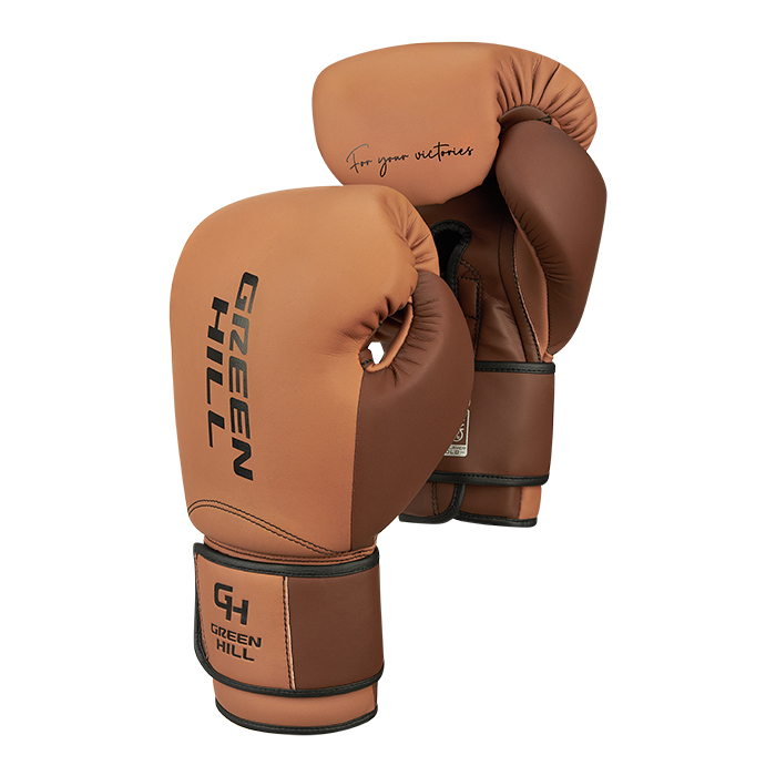 Боксерские перчатки Force TRAINING Табачно-коричневые Green Hill CNBGKT-770 14oz