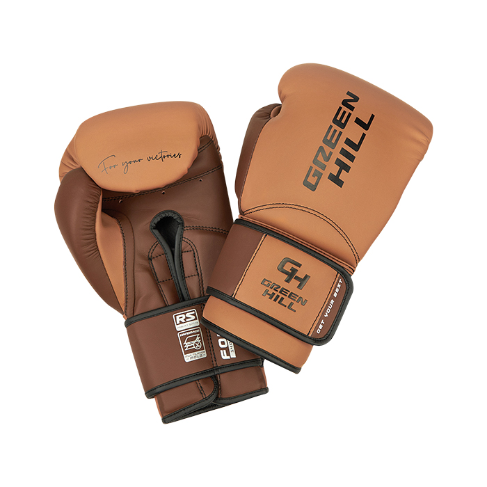 Боксерские перчатки Force TRAINING Табачно-коричневые Green Hill CNBGKT-770 14oz