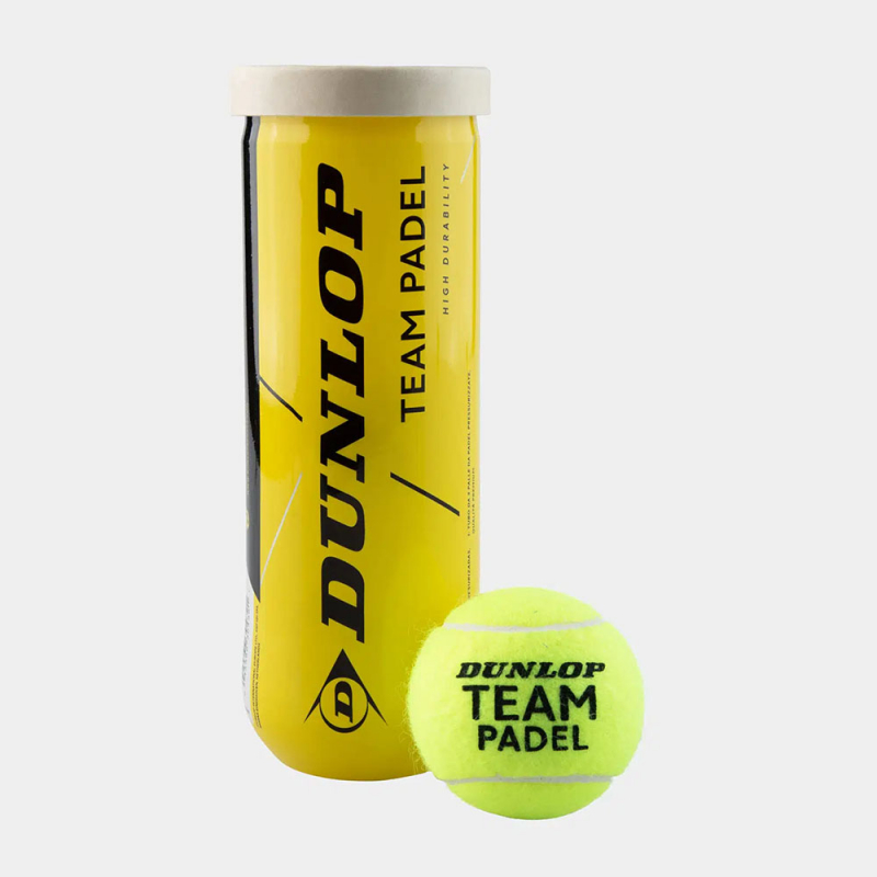 Мяч для падела Dunlop Team Padel, 601553, уп.3 шт, сукно, нат.резина, желтый