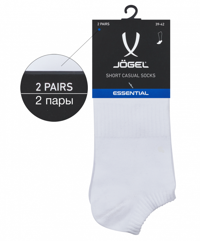 Носки низкие ESSENTIAL Short Casual Socks, белый, размер 39-42, Jögel УТ-00020721