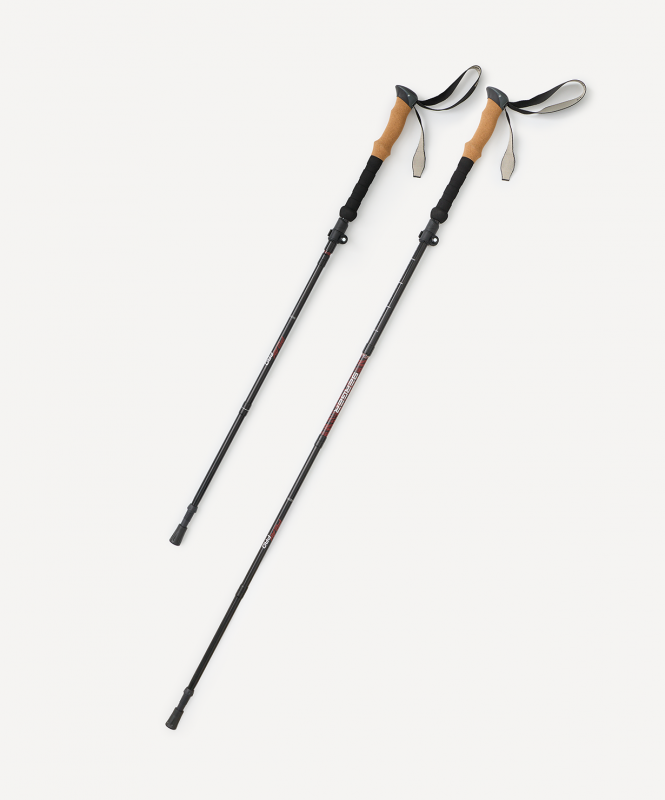 Треккинговые палки BERGER Hiking Peak Pro, 120-135 см, 5-секционные, черный/красный, размер Б/Р ЦБ-00008752