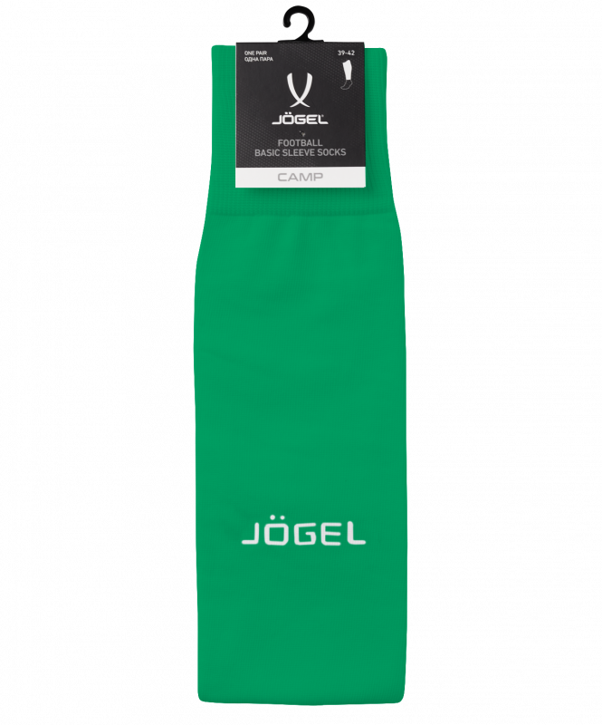Гольфы футбольные CAMP BASIC SLEEVE SOCKS, зеленый/белый, размер 39-42, Jögel УТ-00021428