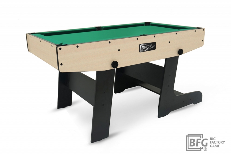 Бильярд BFG Compact Moby 4 (Йоркшир) (Пул, йоркшир/черный (ЛДСП), ЛДСП_16, Сукно Euro Pro 30 ш1.98м, Х/б сетка)