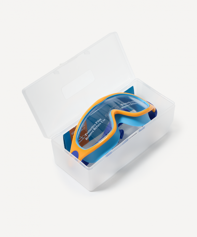Очки-маска для плавания с берушами 25DEGREES Fusion Navy/Blue/Orange, детский ЦБ-00005247