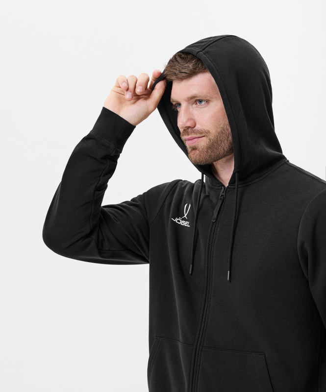 Худи на молнии ESSENTIAL Cotton Zip Hoodie, черный, размер XXXL, Jögel ЦБ-00003858