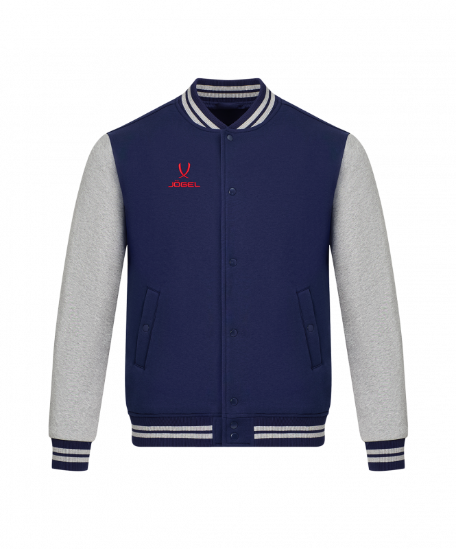 Бомбер ESSENTIAL Fleece Bomber, темно-синий/серый меланж, размер XL, Jögel ЦБ-00004116