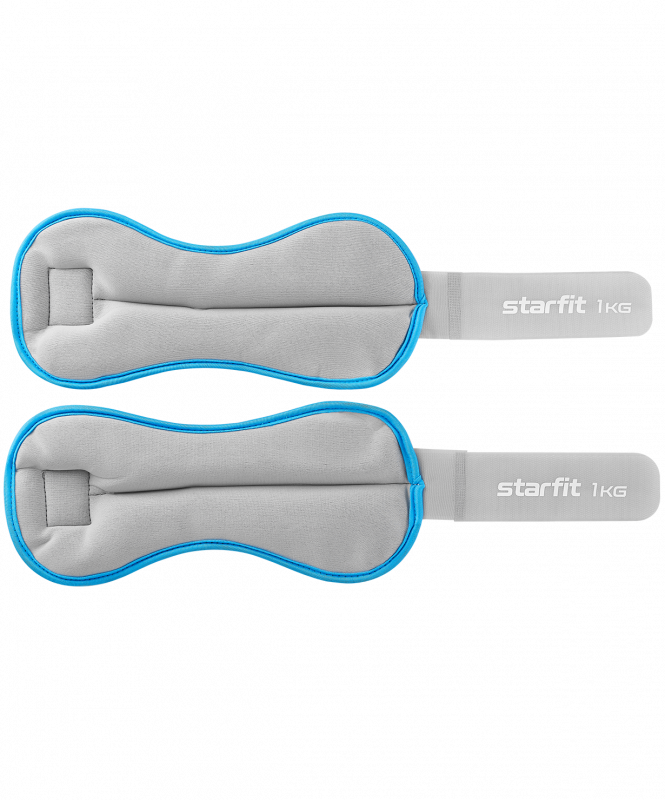 Утяжелители универсальные STARFIT WT-501, 1 кг, синий/серый УТ-00019071