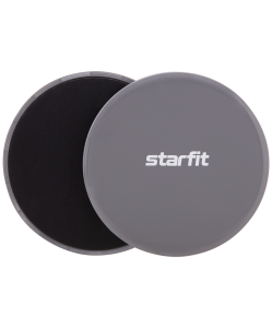 Глайдинг диски для скольжения FS-101, серый/черный, Starfit