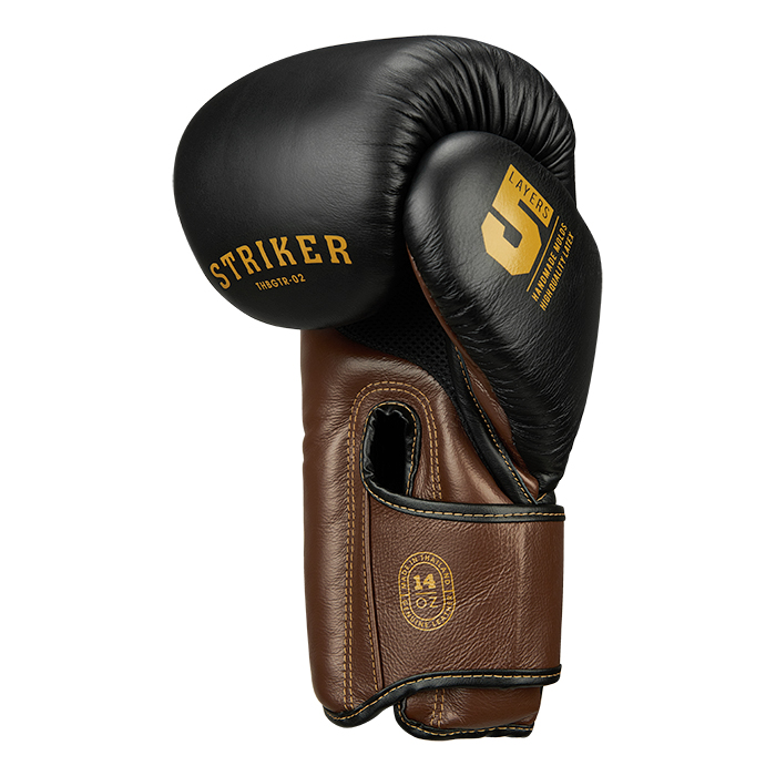 боксерские перчатки STRIKER черный/коричневый Green Hill THBGTR-02 12oz