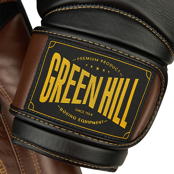 боксерские перчатки STRIKER черный/коричневый Green Hill THBGTR-02 12oz
