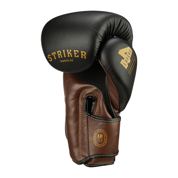 боксерские перчатки STRIKER черный/коричневый Green Hill THBGTR-02 12oz