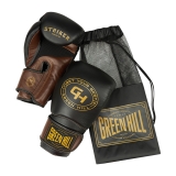 боксерские перчатки STRIKER черный/коричневый Green Hill THBGTR-02 12oz