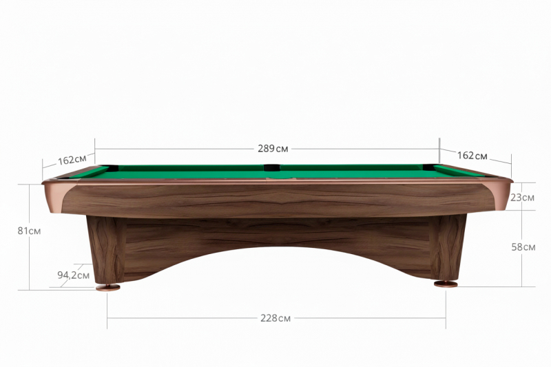 Бильярдный стол для пула Dynamic Billard "Dynamic 3" 9 футов Modern Brown с плитой