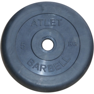 Диск обрезиненный BARBELL ATLET 5 кг / диаметр 26 мм