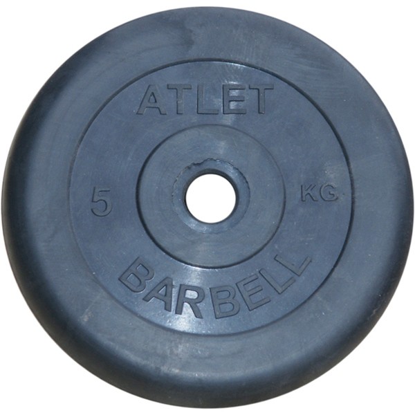 Диск обрезиненный BARBELL ATLET 5 кг / диаметр 26 мм