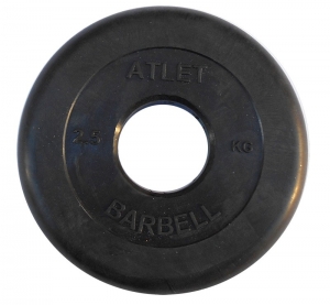 Диск обрезиненный BARBELL ATLET 2.5 кг / диаметр 51 мм