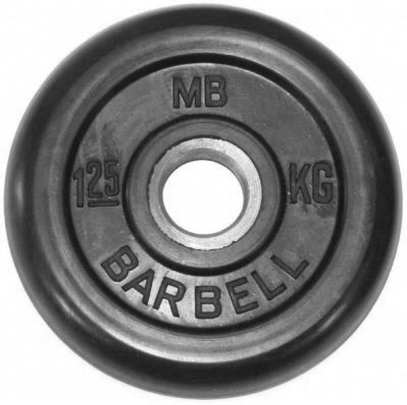 Диск обрезиненный BARBELL MB (металлическая втулка) 1.25 кг / диаметр 51 мм