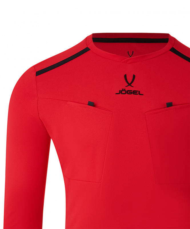 Футболка судейская с длинным рукавом DIVISION PerFormDRY Referee LS Tee, красный, размер S, JÖGEL ЦБ-00004995
